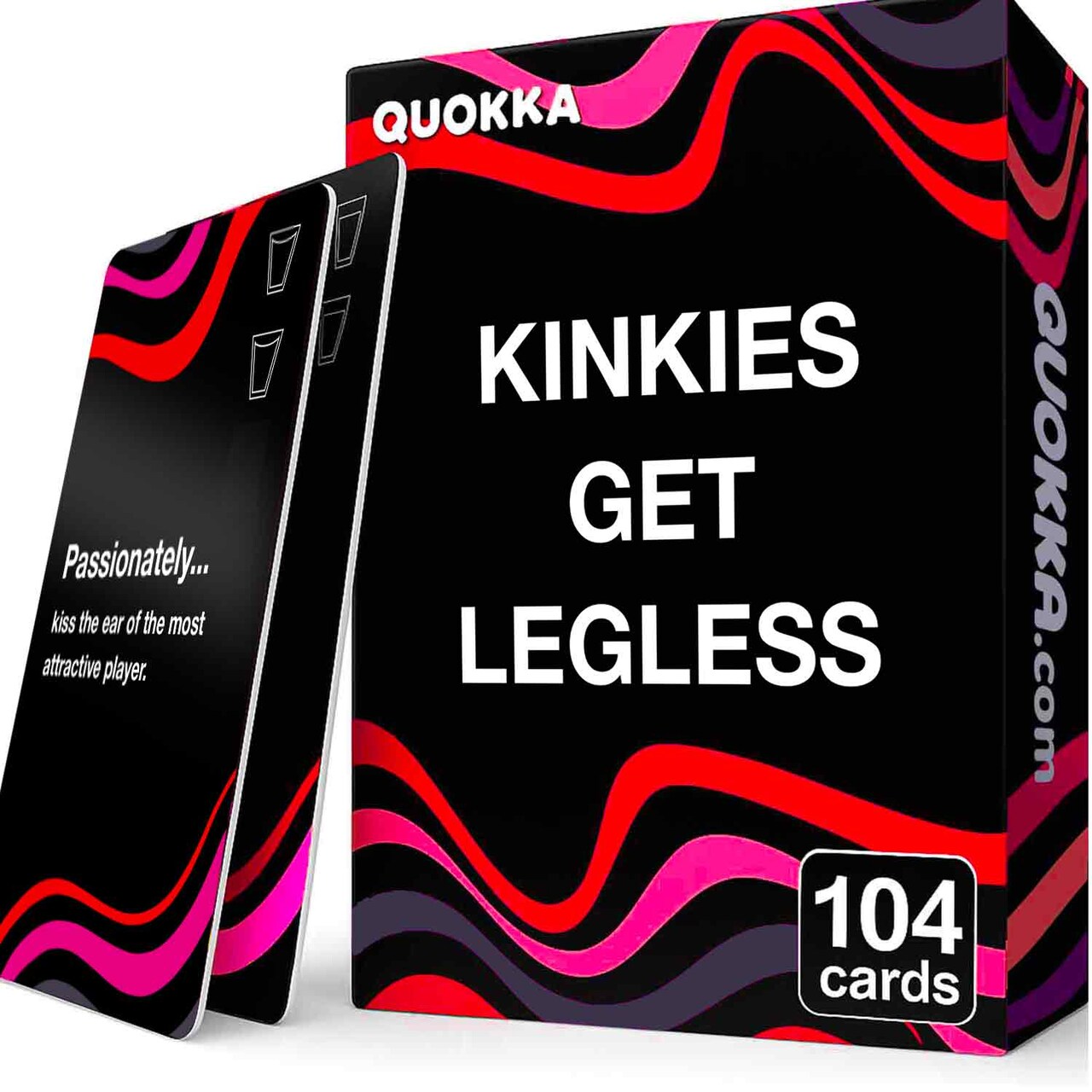 QUOKKA Card Games for Adults Let’s Get Legless - Extra Daring Adult Games for Party Game Night with 104 Hilarious Tasks & Risky Questions, Inappropriate Challenges to Sice Up The Night, Ages 21+ Only